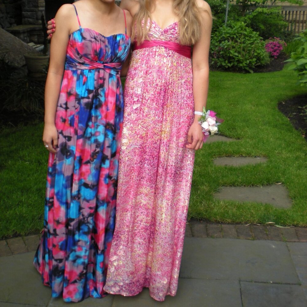 BCBG Pink Chiffon Formal Dress